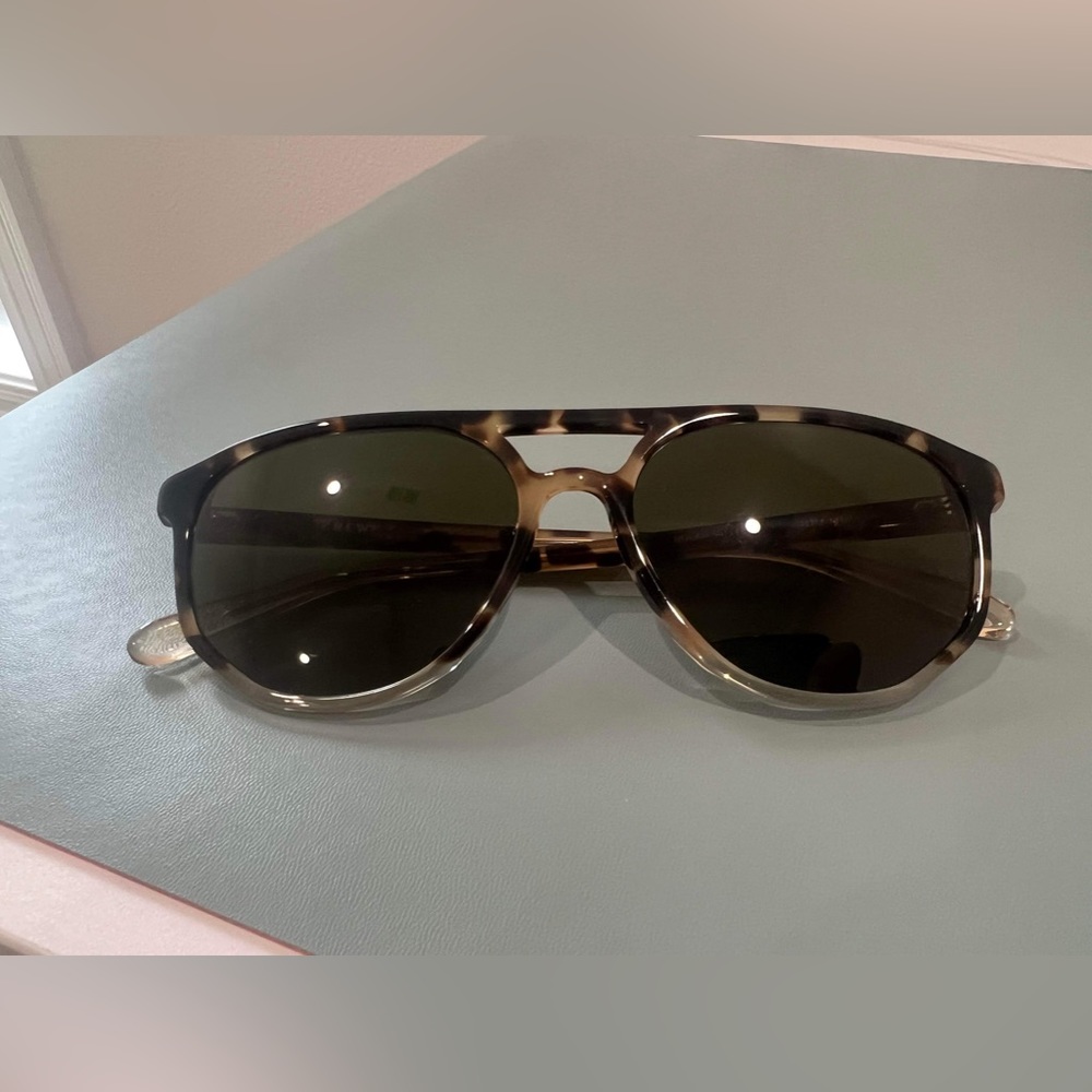 KREWE Tortoise Frame Sunglasses with Olive Green Lenses - Picture 3 of 5